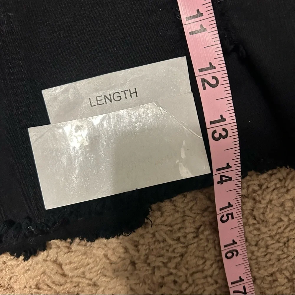 Wax Jean | Distressed Black Denim Jean Mini Skirt Juniors Size Large